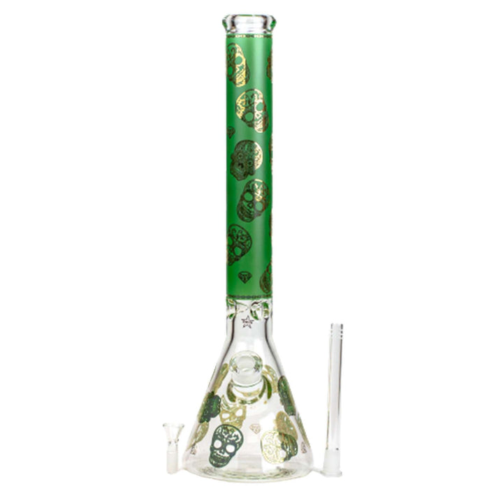 20" Skull Pattern Glass Bong