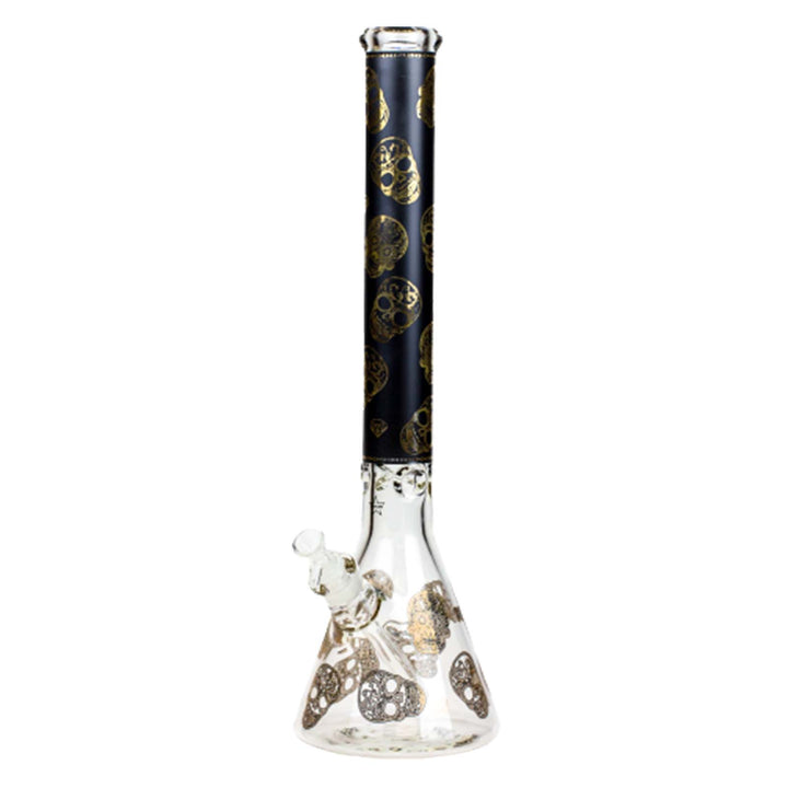 20" Skull Pattern Glass Bong