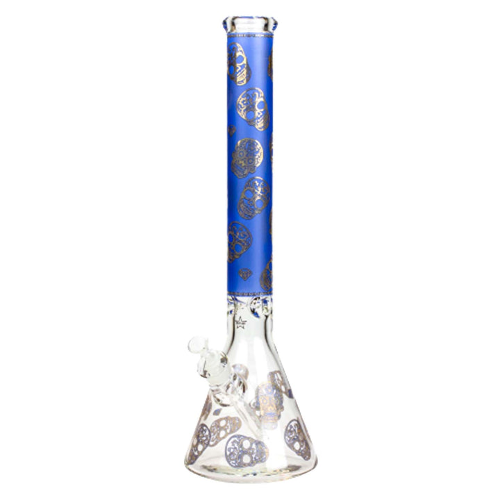 20" Skull Pattern Glass Bong