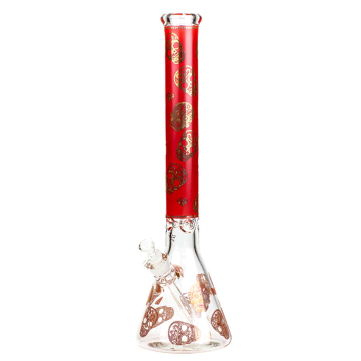 20" Skull Pattern Glass Bong