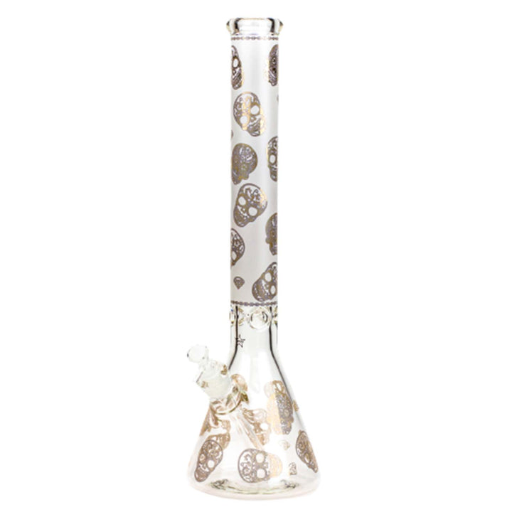 20" Skull Pattern Glass Bong