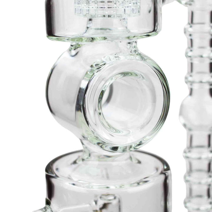21" H2O Double Ring Glass Water Bong - PILOTDIARY