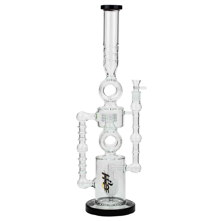 21" H2O Double Ring Glass Water Bong - PILOTDIARY