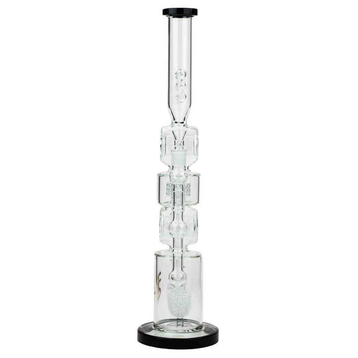 21" H2O Double Ring Glass Water Bong - PILOTDIARY