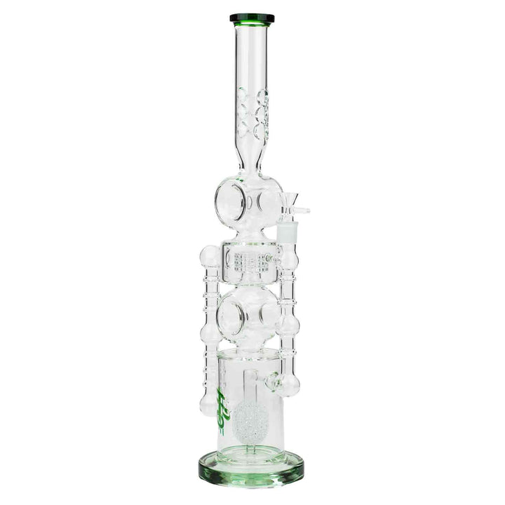21" H2O Double Ring Glass Water Bong - PILOTDIARY