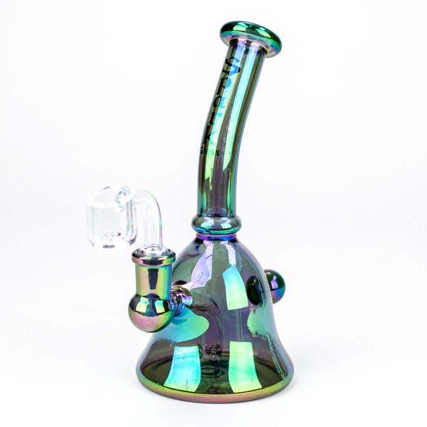 2-in-1 Iridescent Bell Dab Rig 6"