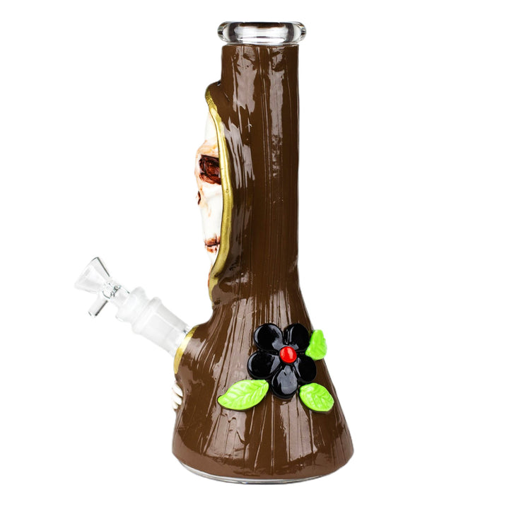 Side view of 3D Resin Skull Glass Beaker bong