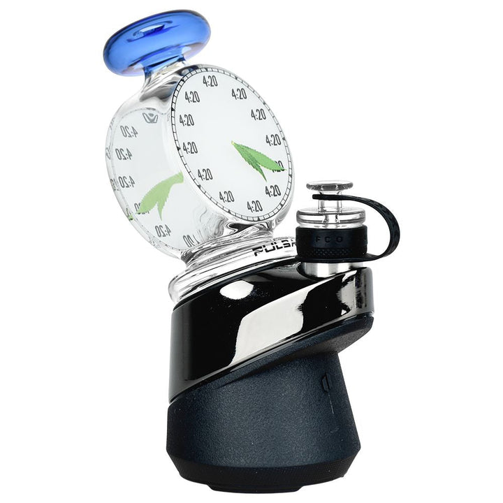 420 Timepiece Bubbler Attachment installed on Puffco Peak device