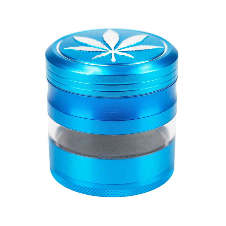 4 Piece Aluminum Blue Weed Grinder - PILOTDIARY