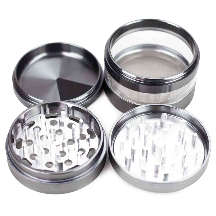 4 Piece Aluminum Blue Weed Grinder - PILOTDIARY