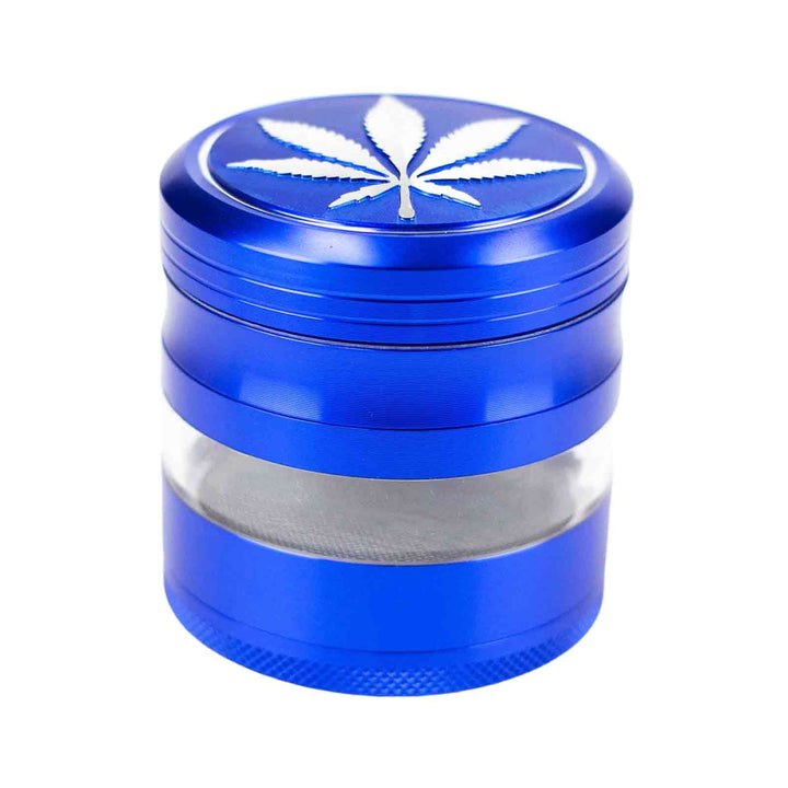 4 Piece Aluminum Blue Weed Grinder - PILOTDIARY