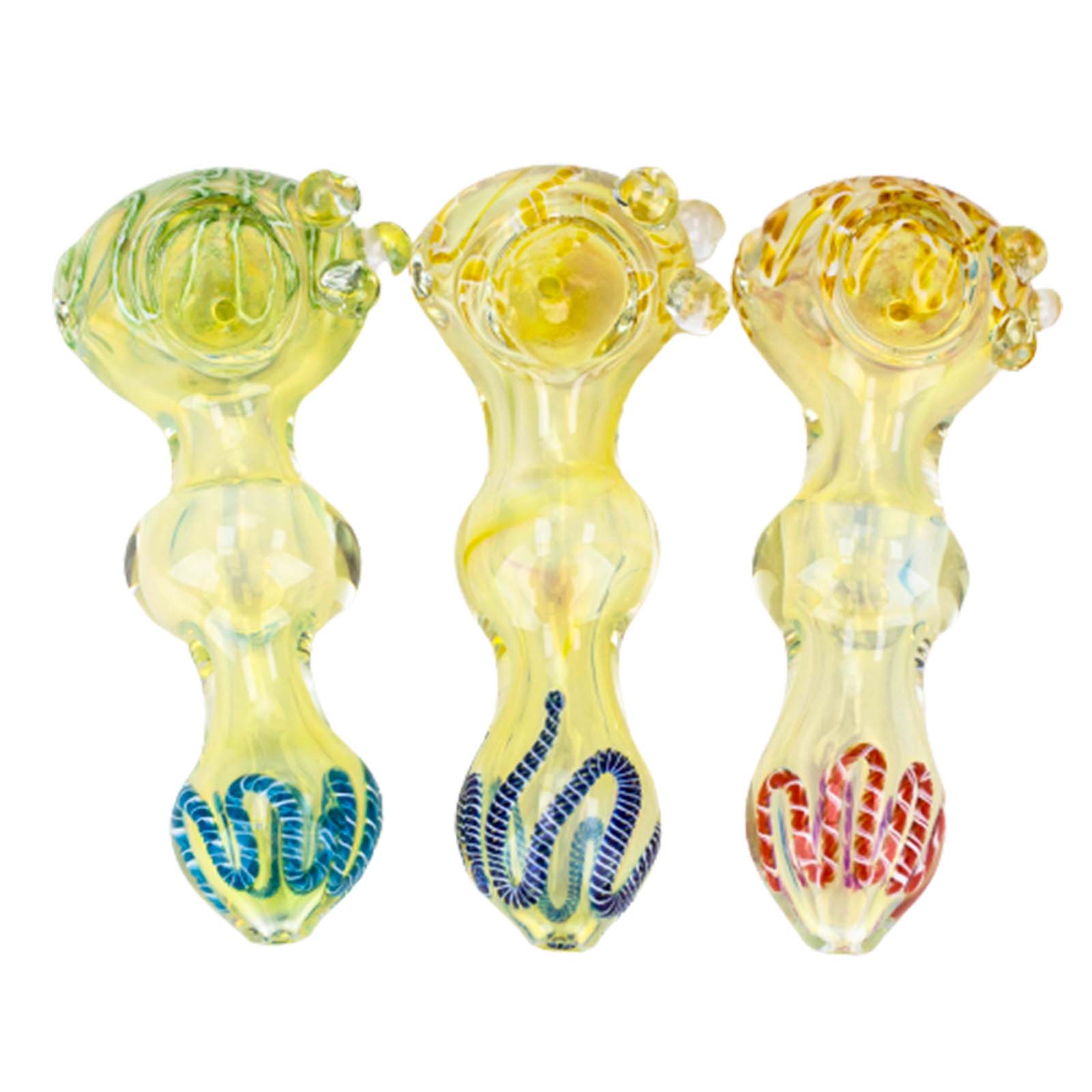 5-Inch Gold-Fumed Glass Hand Pipe
