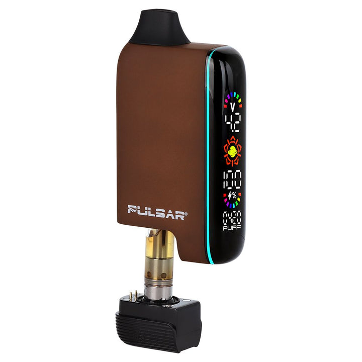 Earthstorm 510 DL 5.0 vape bar showing battery and cartridge stacked vertically