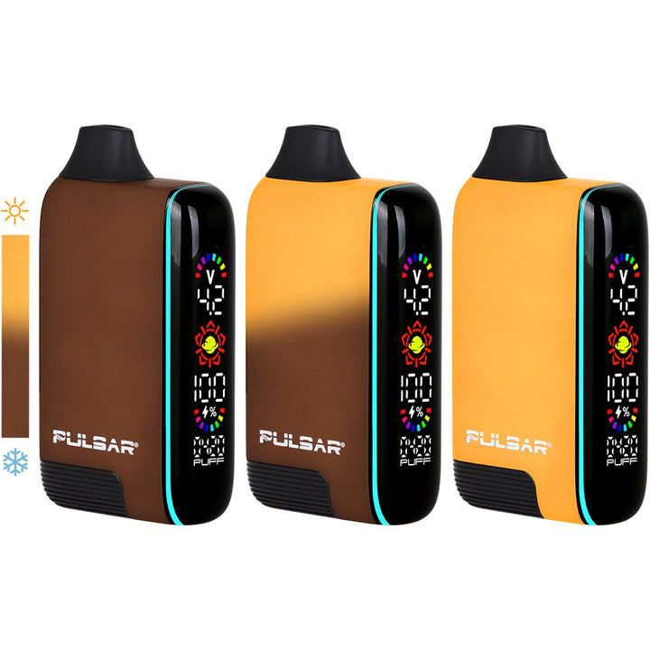Earthstorm Pulsar 510 DL 5.0 vape bar showing color gradient effect