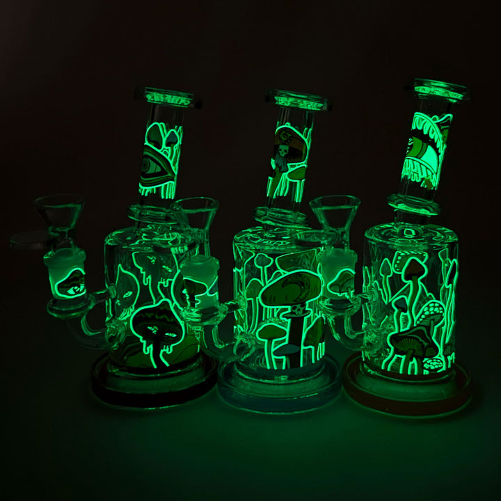 Glow-in-the-Dark 7 inch Magic Mushroom Bong