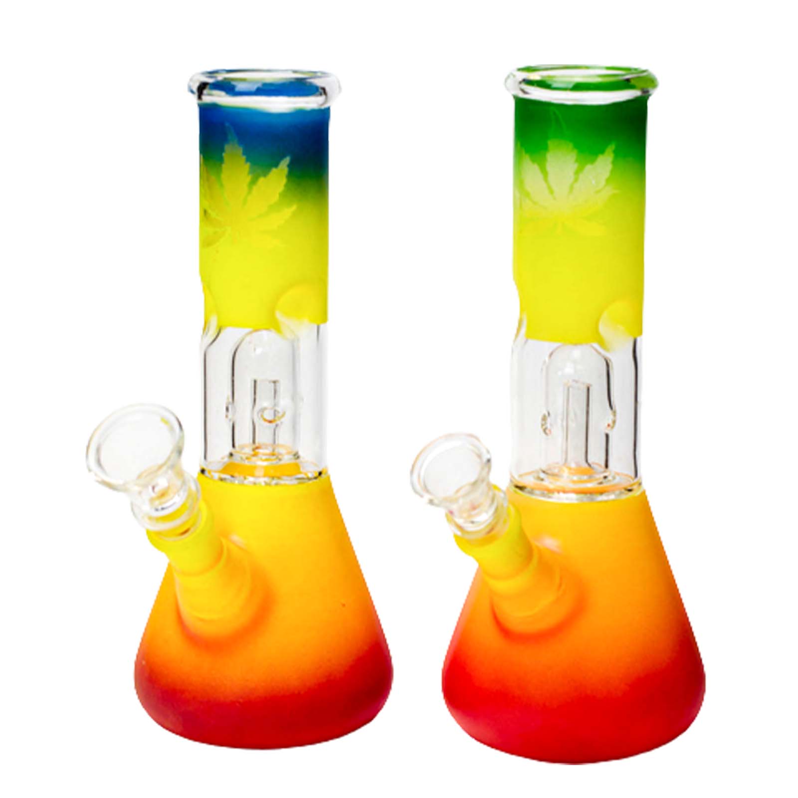 8" Dome Percolator Leaf Beaker Water Bong