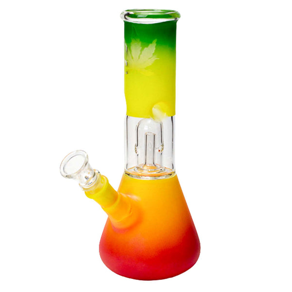 8" Dome Percolator Leaf Beaker Water Bong