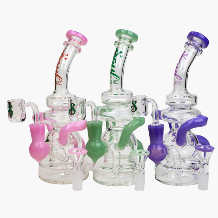 8" SOUL Glass 2-in-1 Recycler Bong