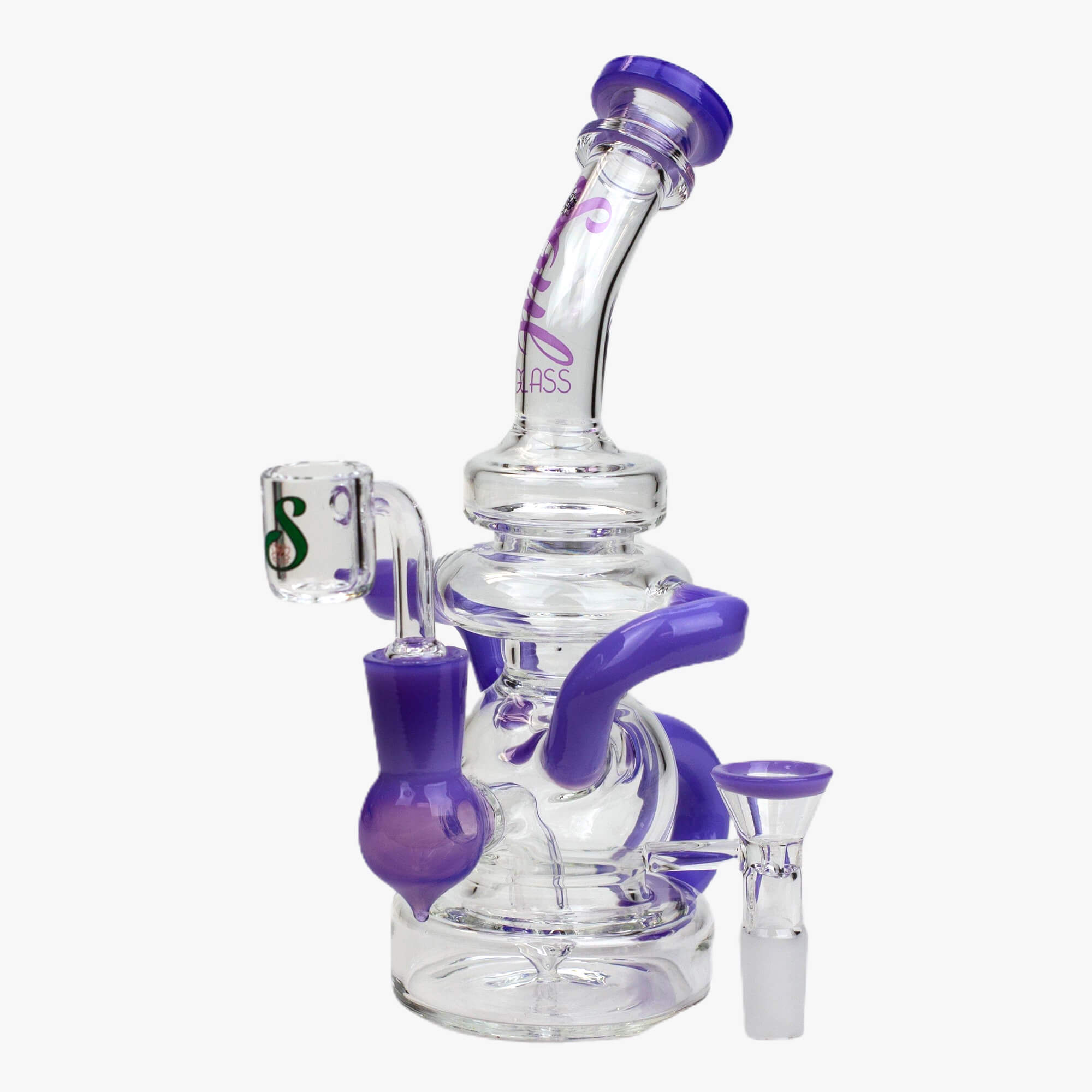 8" SOUL Glass 2-in-1 Recycler Bong