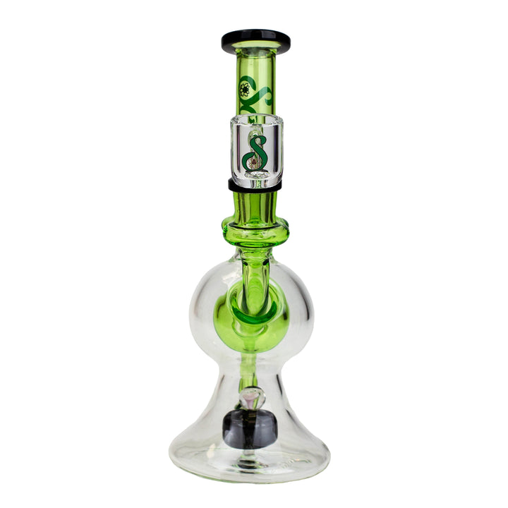 8" Tire Diffuser Beaker Recycler Bong with Bead Perc