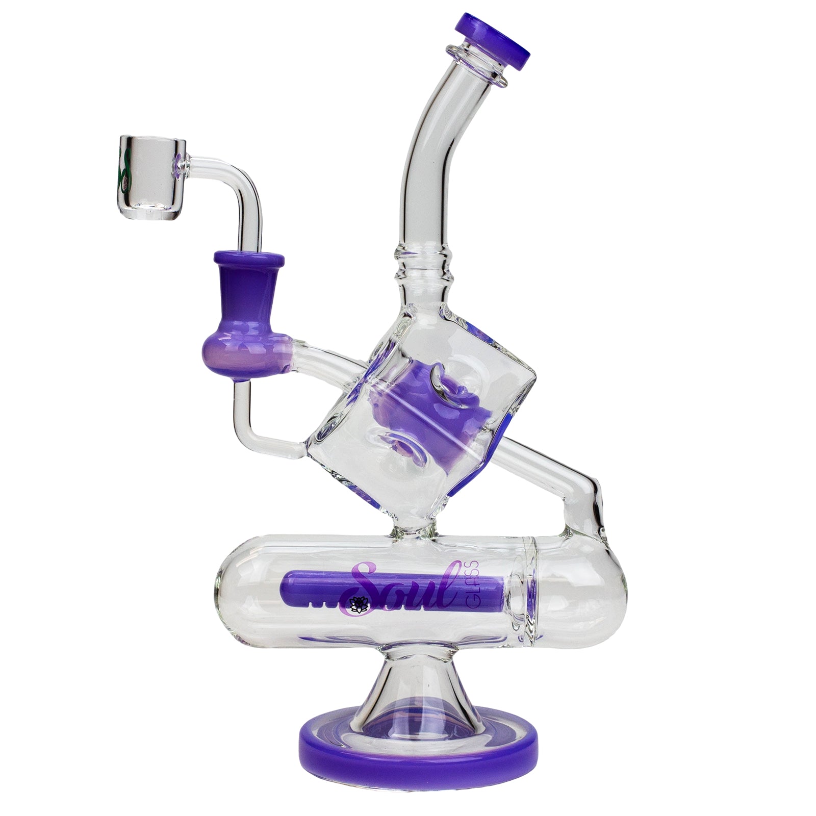 9" Glass Bong Honeycomb and Cube Diffuser
