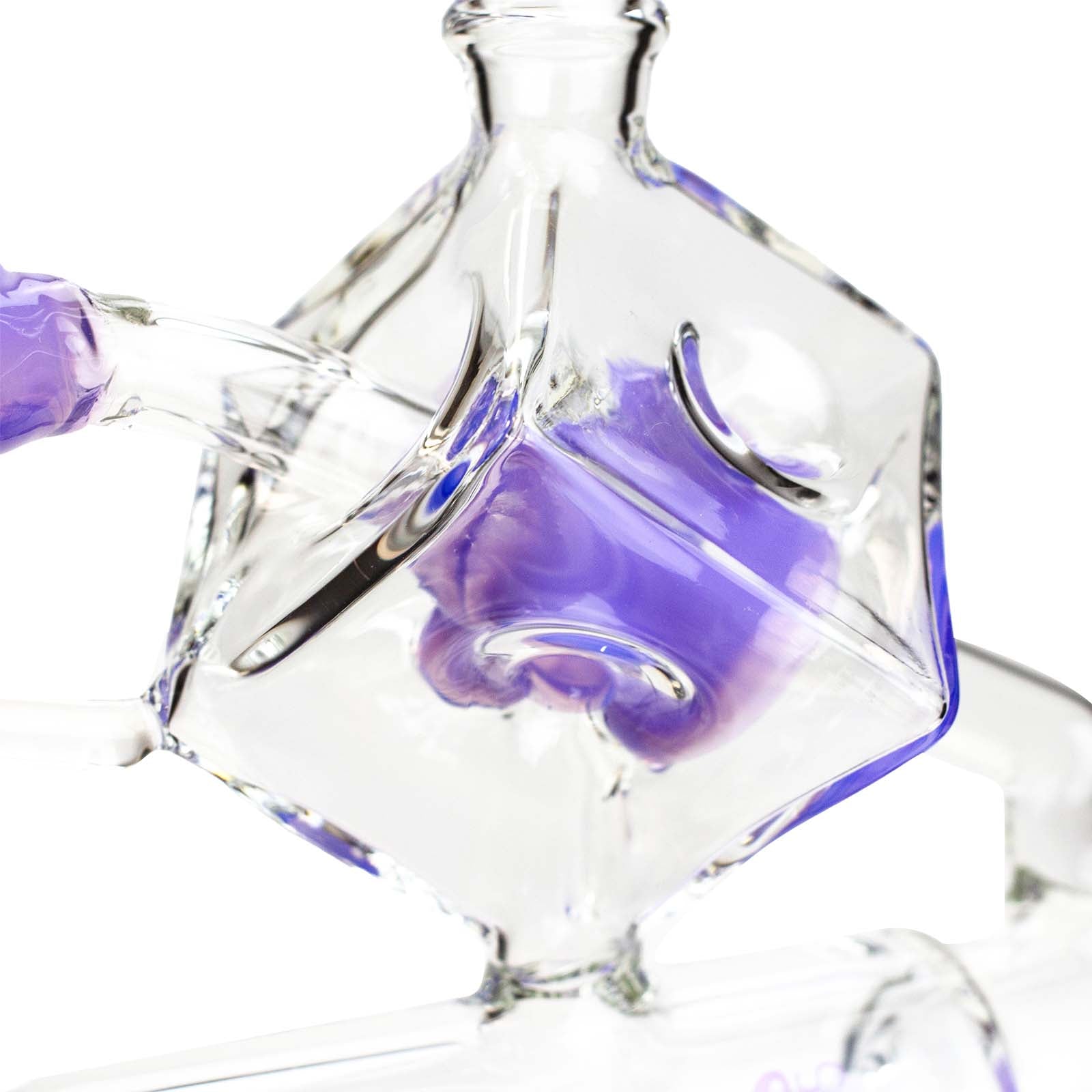 9" Glass Bong Honeycomb and Cube Diffuser