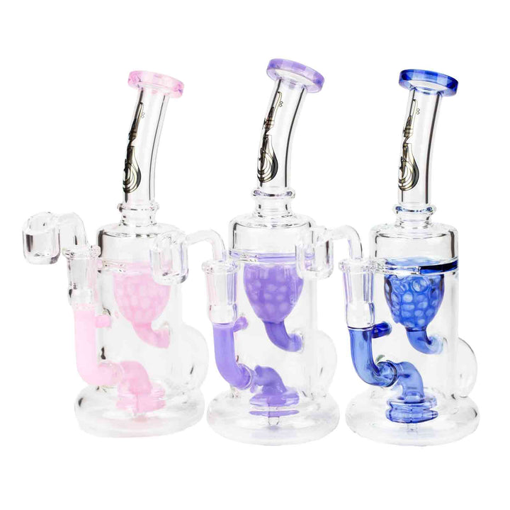 9 inch Recycling Dab Rigs in Blue, Pink, and Purple – pilotdiary