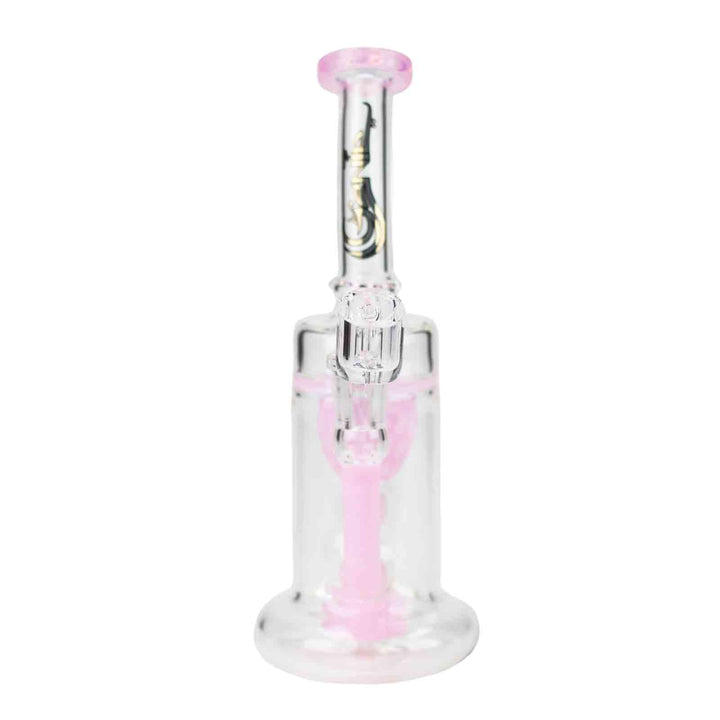 Back View of Pink 9 inch Recycling Dab Rig