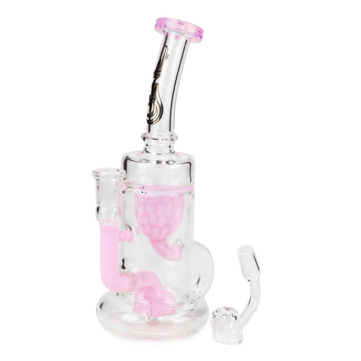 Pink 9 inch Recycling Dab Rig