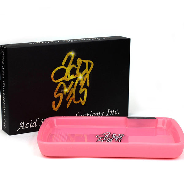 Acid Secs LED Glow Tray with Built-In Grinding Pad - PILOTDIARY