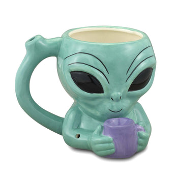 Alien Mug with Built-In Pipe