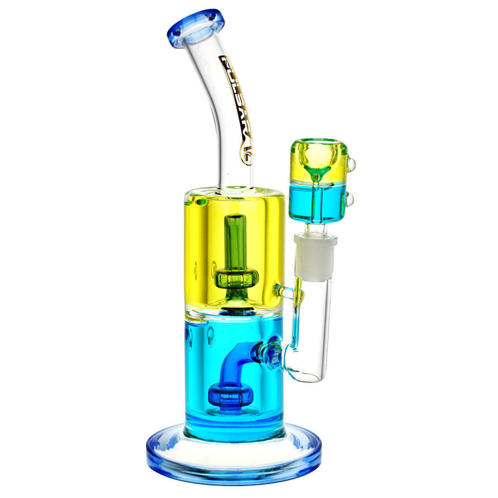 Bicolor Glycerin Chugger Bong with Perc