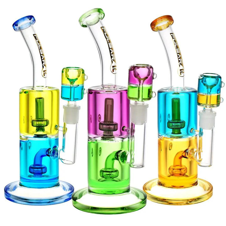 Bicolor Glycerin Chugger Bong with Perc