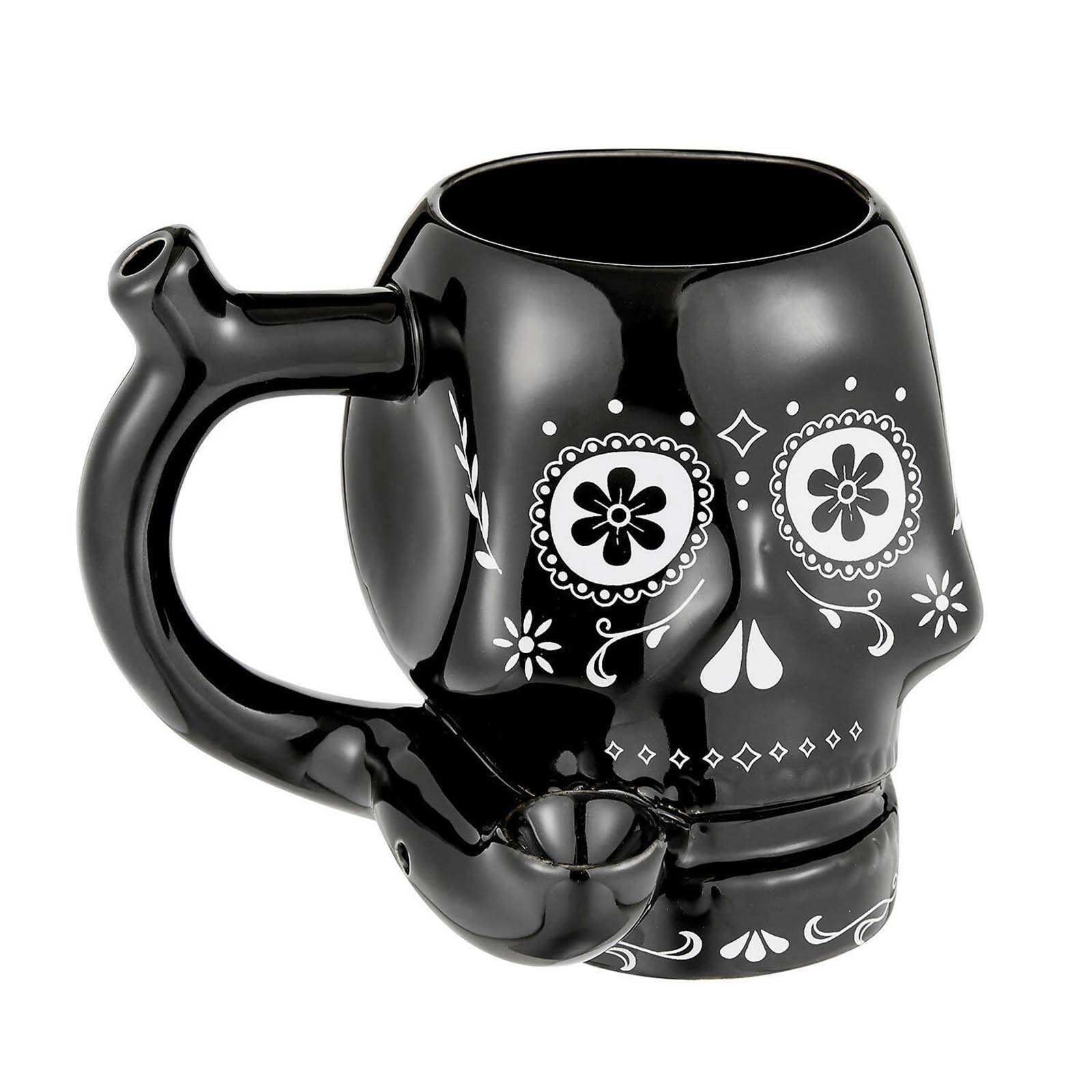 Black Sugar Skull Mug