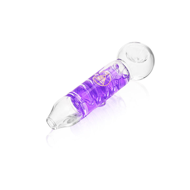 Purple Blizzard Glycerin Glass Spoon Pipe - INHALCO