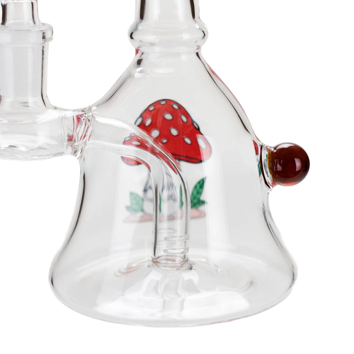 Cartoon Print Glass Bent Neck Bong - pilotdiary