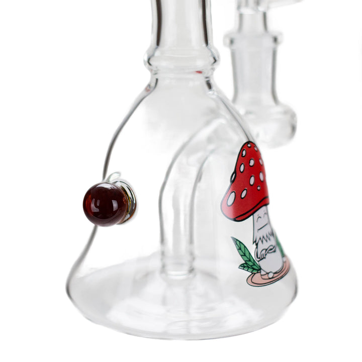 Cartoon Print Glass Bent Neck Bong - pilotdiary