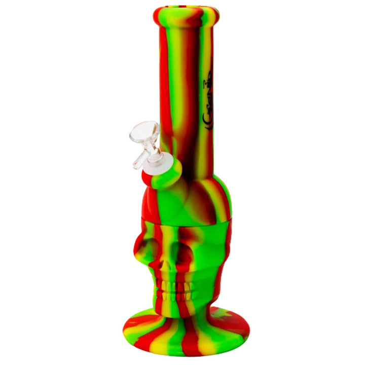 Detachable Multi-Colored Silicone Skull Bong