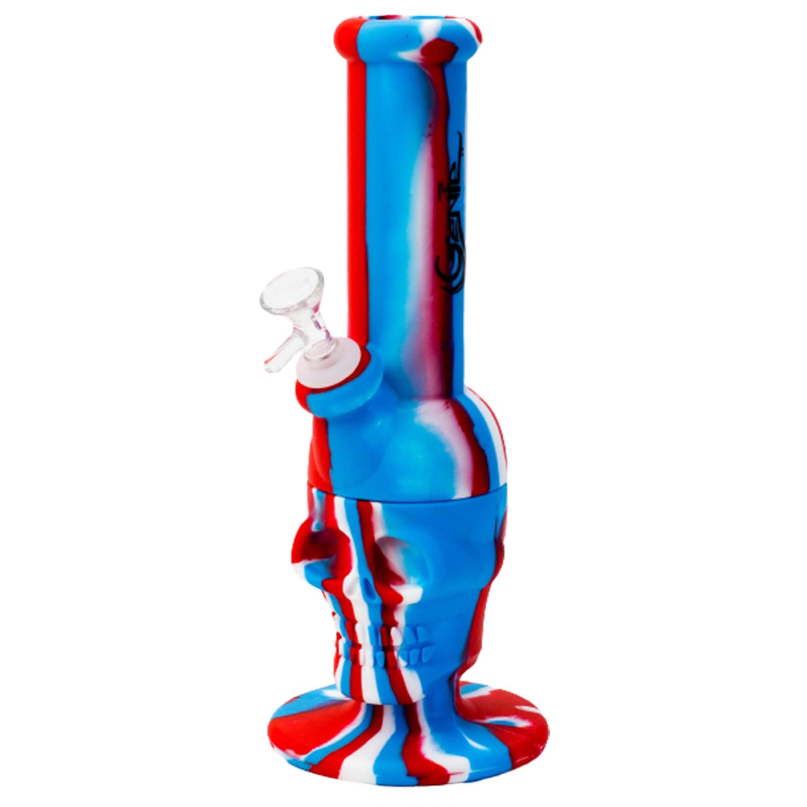 Detachable Multi-Colored Silicone Skull Bong