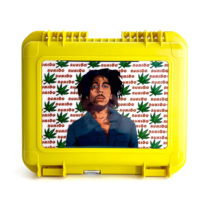 Electric Lamp Acrylic Bong Set Marley Edition Case in yellow color