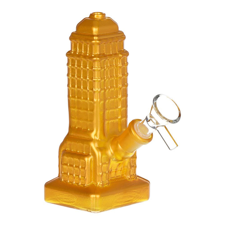 Empire State of Mind Glass Water Bong Gold