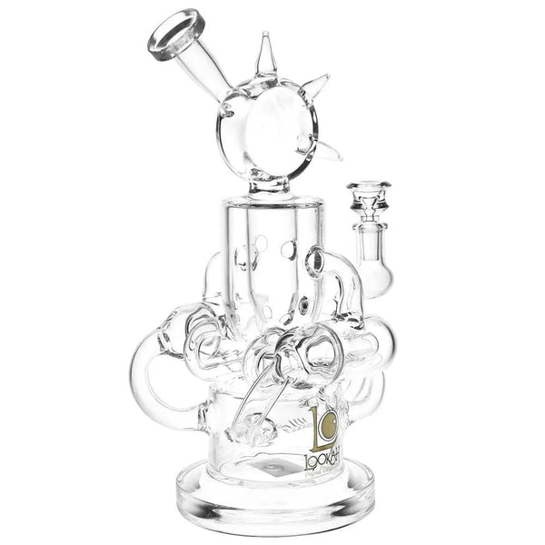 Glass Robot Chicken Recycler Bong