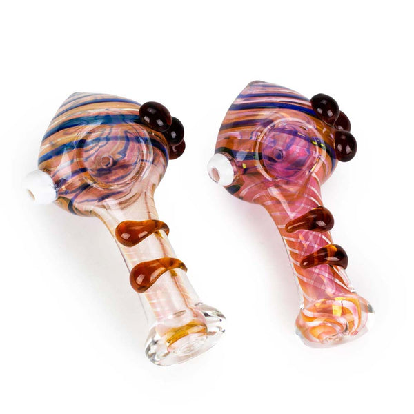 Gold Fumed Hand Pipe 2pcs