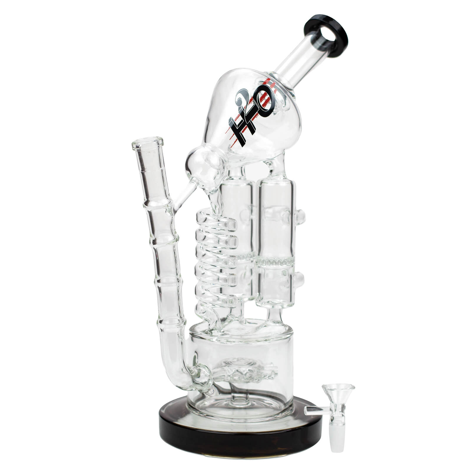 12" H2O Coil Glass Water Recycle Bong