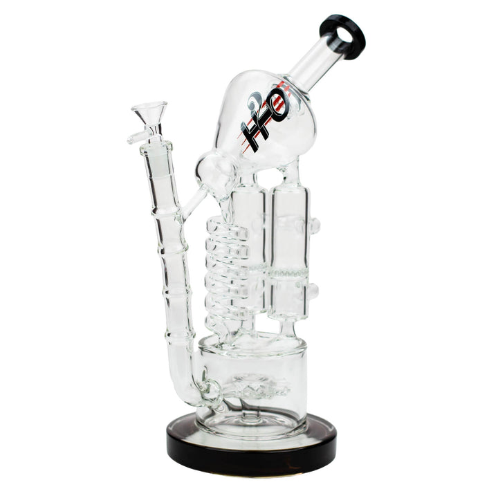 12" H2O Coil Glass Water Recycle Bong