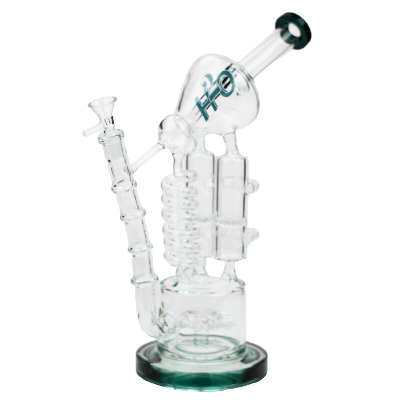 12" H2O Coil Glass Water Recycle Bong