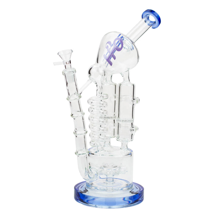 12" H2O Coil Glass Water Recycle Bong