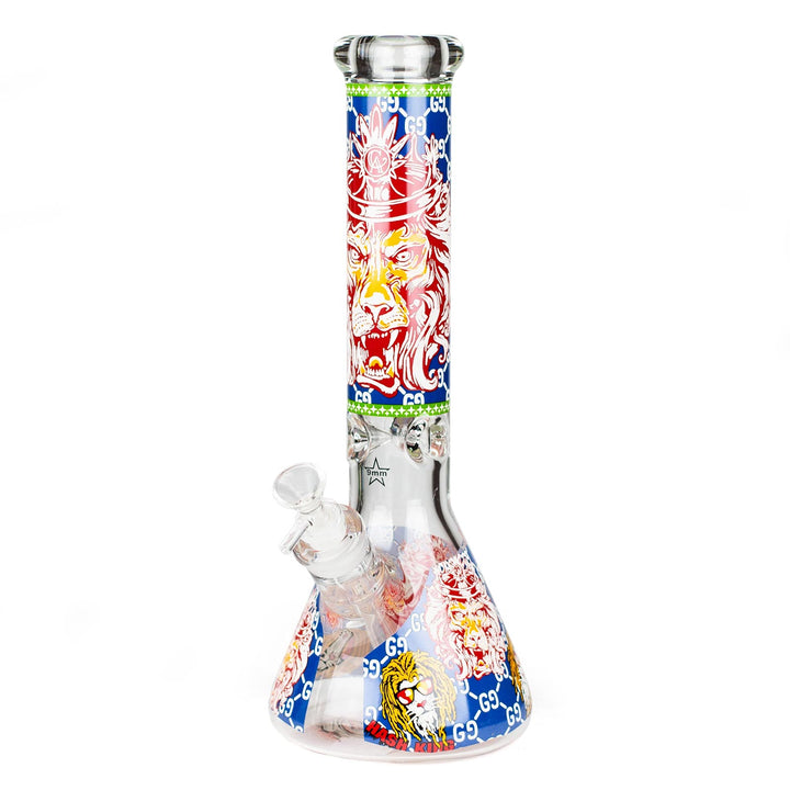 Glow in the Dark Water Pipe with Lion Design - Variant D