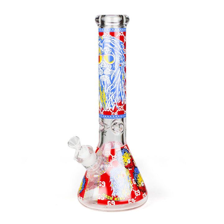 Glow in the Dark Water Pipe with Lion Design - Variant F
