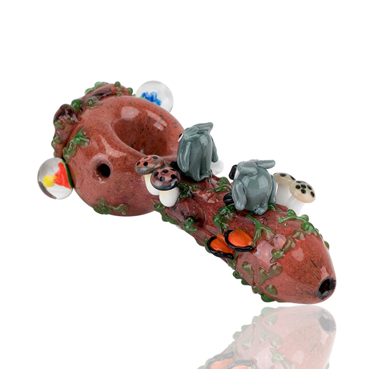 Hooties Forest Glass Spoon Hand Pipe